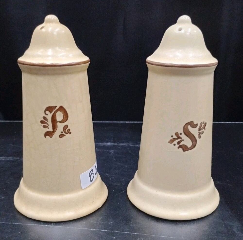 PFALTZGRAFF VILLAGE Vintage SALT AND PEPPER SHAKERS w/ Plugs